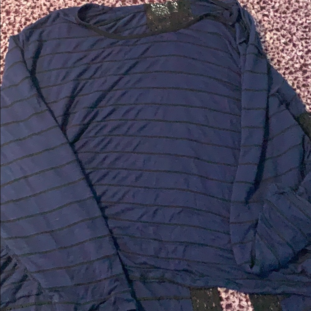 Navy blue strips lace back 26/28 W